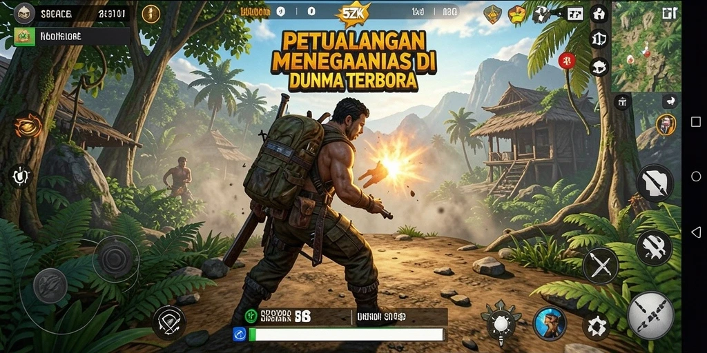Gameplay 5ZK yang menggugah selera dengan grafik menakjubkan.