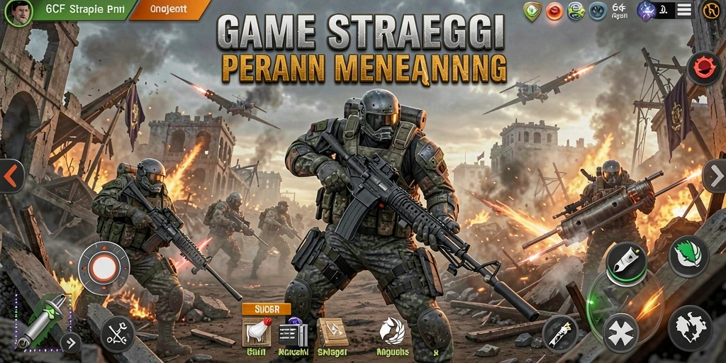 Tampilan gameplay menegangkan di 6CF dengan strategi cerdas.