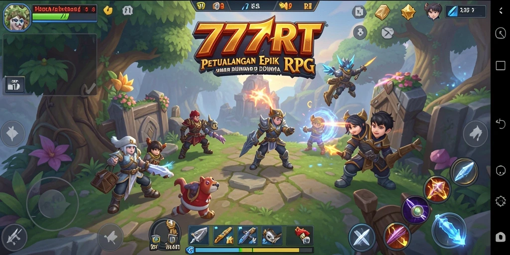 Tampilan gameplay RPG yang menarik di 777RT dengan karakter unik.