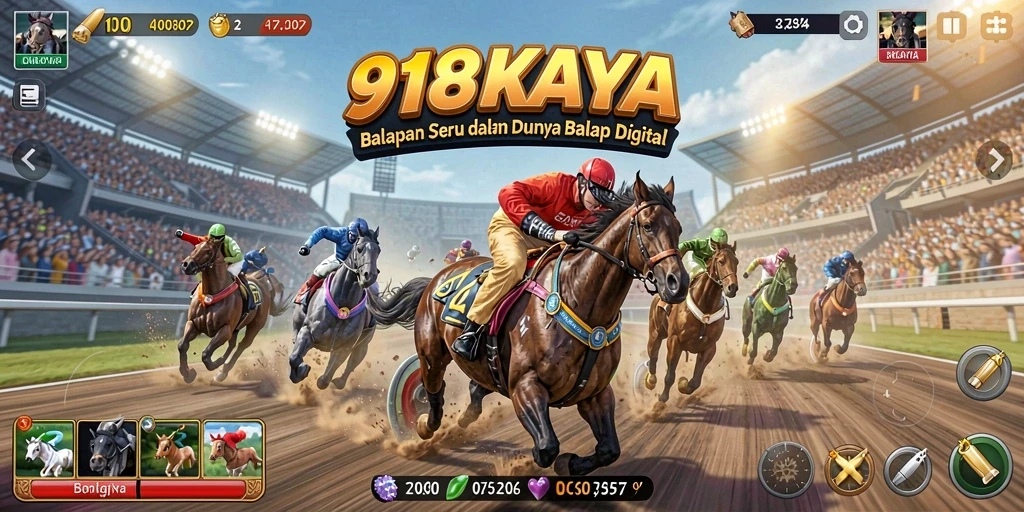 Tampilan gameplay balap yang seru dan mendebarkan dalam 918KAYA.