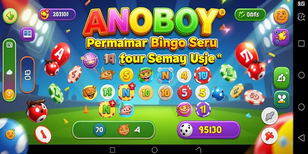 Tampilan gameplay Bingo yang seru di ANOBOY.