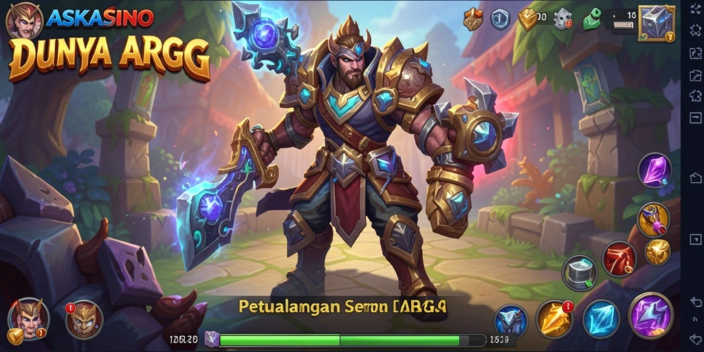 Tampilan layar gameplay ASKASINO menampilkan aksi pertarungan yang mendebarkan.