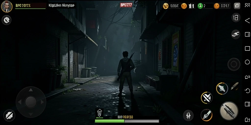 Gameplay menegangkan di BPO777 yang menghadirkan kengerian.