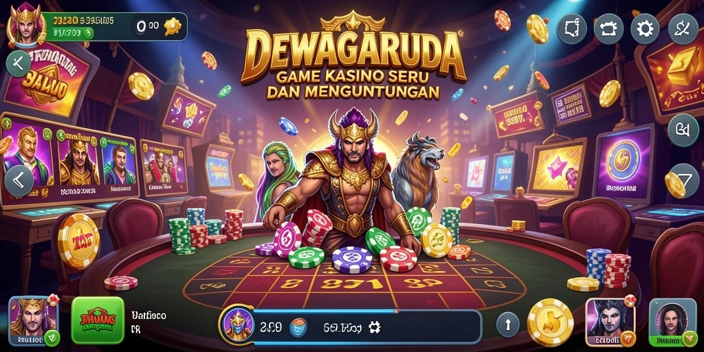 Tangkapan layar gameplay <strong>DEWAGARUDA</strong> menunjukkan suasana kasino virtual yang menegangkan.