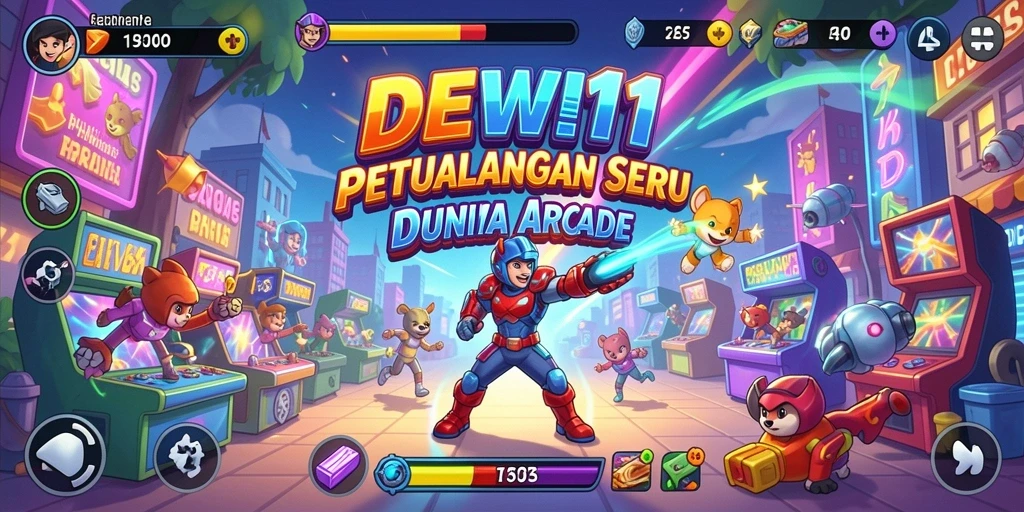 Tampilan seru gameplay DEWI11 yang penuh tantangan dan warna.