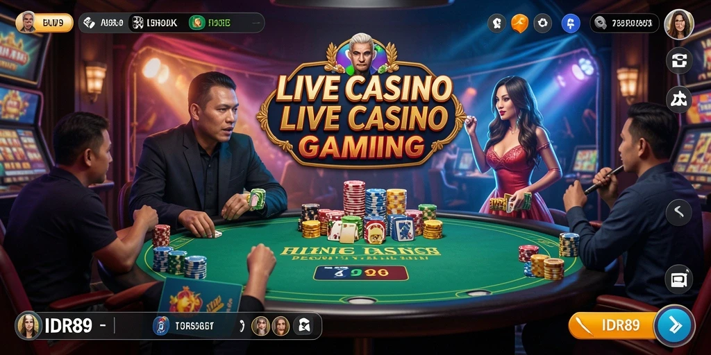 Screenshot gameplay IDR89 menampilkan dealer langsung yang interaktif.