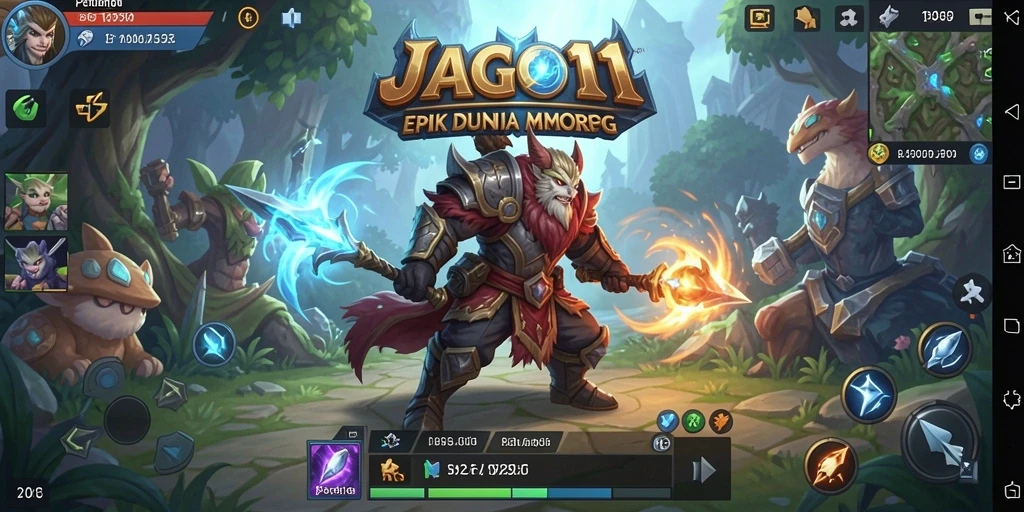 Tampilan gameplay intens dan mendalam dalam JAGO11 MMORPG.