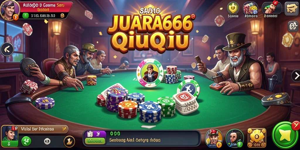 Screenshot gameplay JUARA666 menampilkan aksi QiuQiu yang seru.