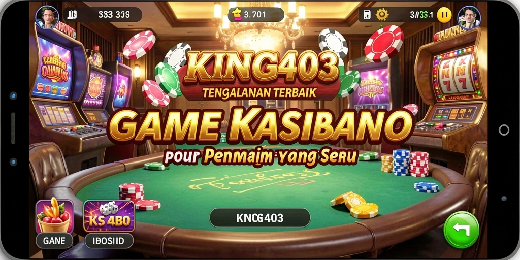 Screenshot KING403 menampilkan gameplay kasino yang mendebarkan.