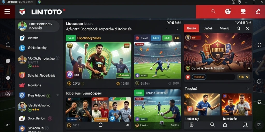 Tampilan menarik dari gameplay aplikasi Sportsbook LINITOTO.