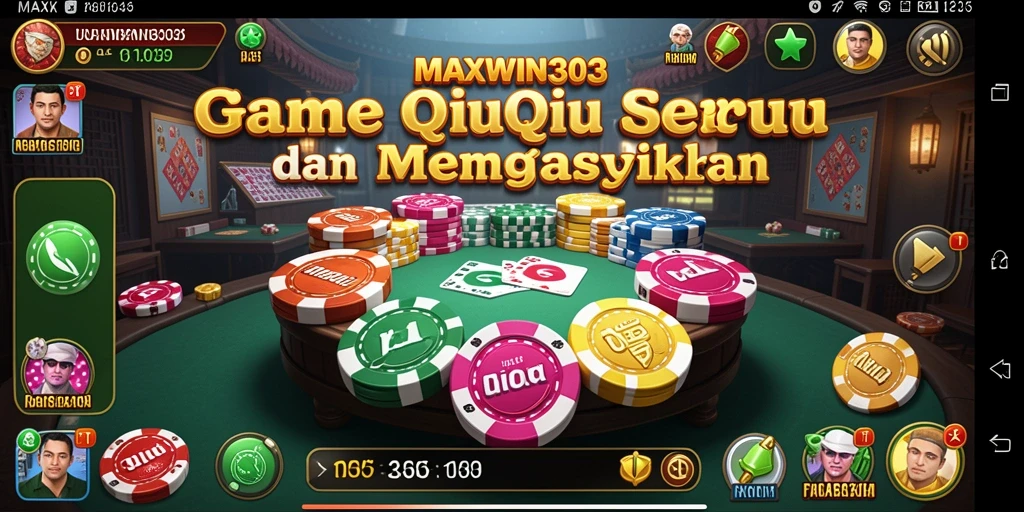 Screenshot gameplay MAXWIN303 yang menampilkan serunya bermain QiuQiu.