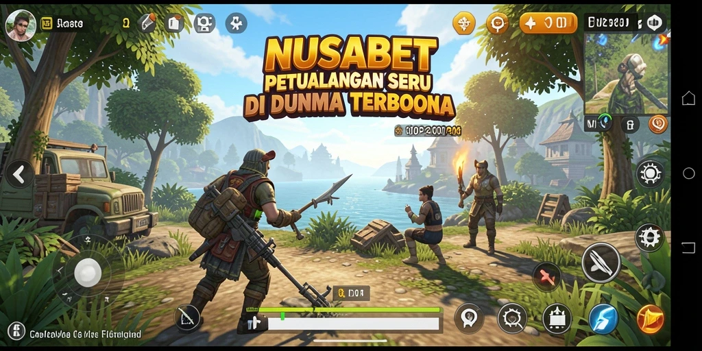 Tampilan gameplay NUSABET yang menakjubkan di dunia terbuka.