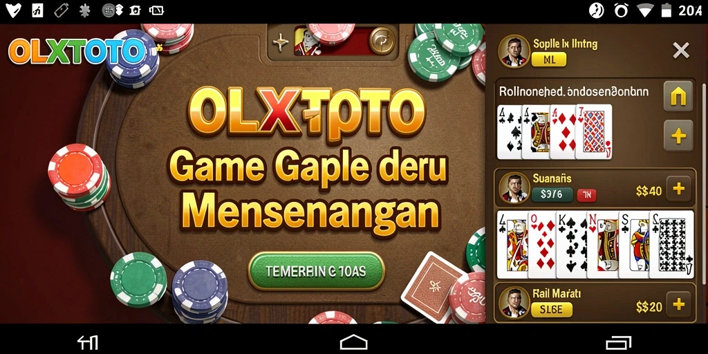 Gameplay OLXTOTO yang menampilkan aksi seru permainan Gaple.