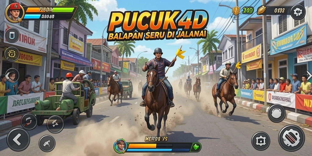 Screenshot menampilkan aksi balapan seru di PUCUK4D