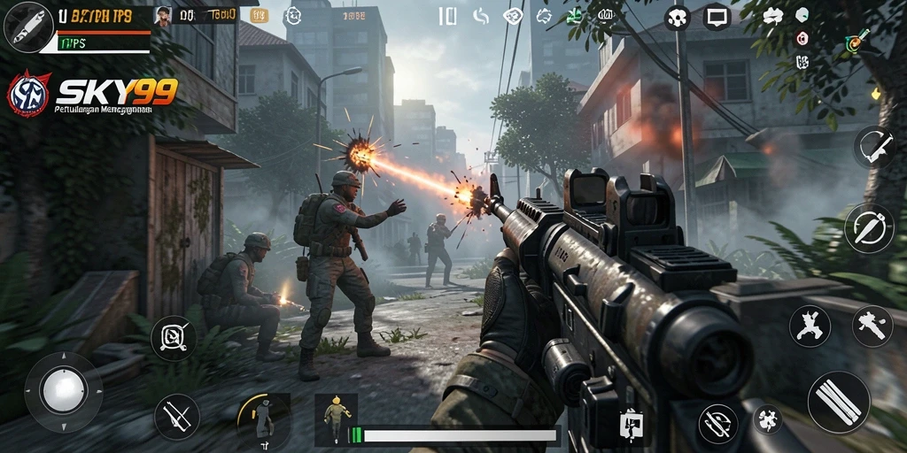 Gameplay seru dengan pertarungan mobilitas tinggi dalam SKY99.