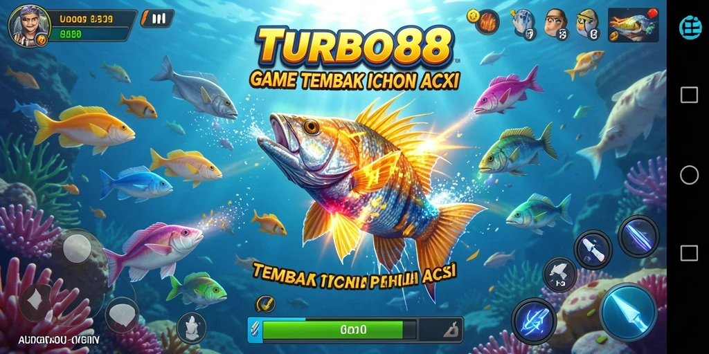 Screenshot TURBO88 menampilkan serunya gameplay Tembak Ikan.