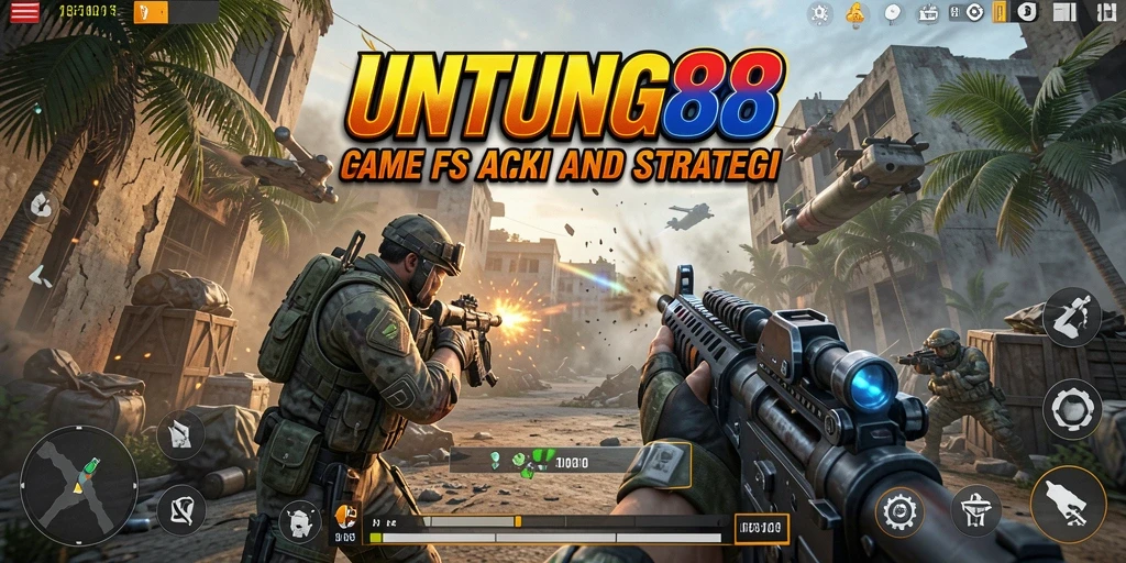 Tangkapan layar utama UNTUNG88 menunjukkan aksi menembak yang intens.