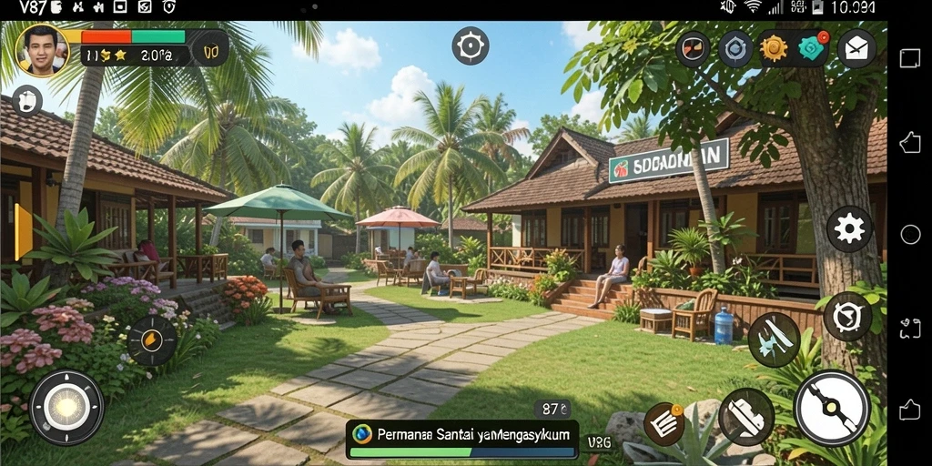 Tampilan gameplay V87 yang seru dan menarik.