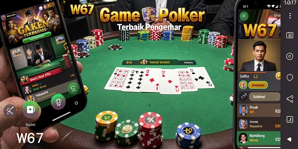 Gameplay Poker yang seru dan menegangkan dalam W67.