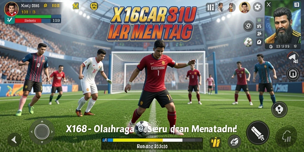 Tampilan menarik dari gameplay olahraga X168 yang seru.