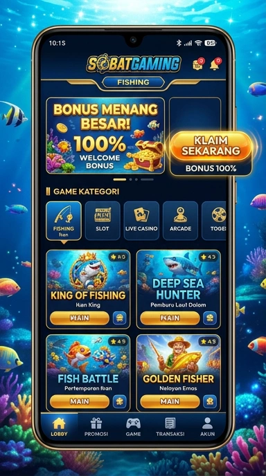 Tampilan antarmuka Sobatgaming yang menarik dan mudah dipahami.
